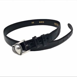 Vicenza Italian Calfskin Leather Belt W/Heart Buckle Size 32